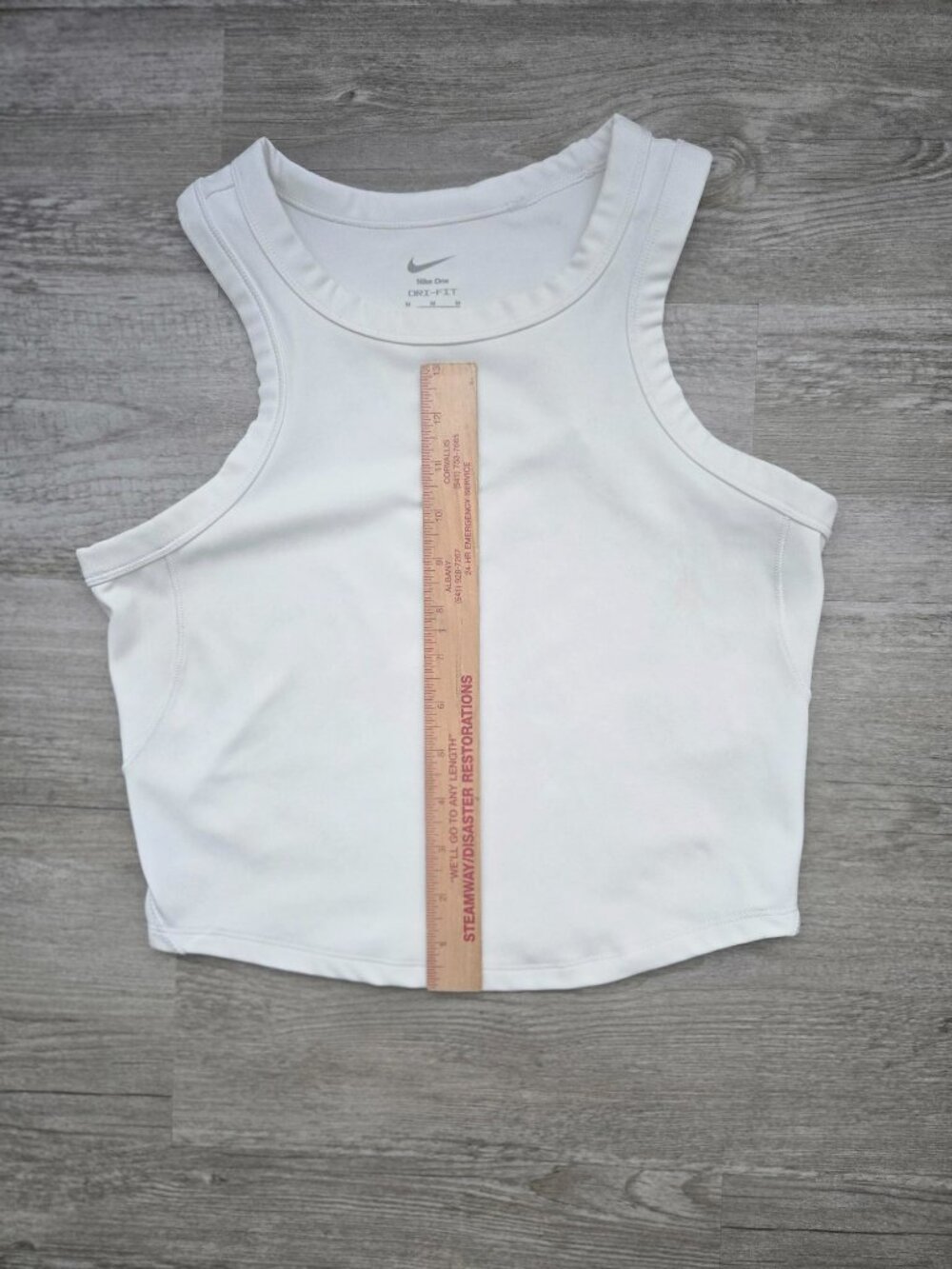 Women's Nike white crop-top